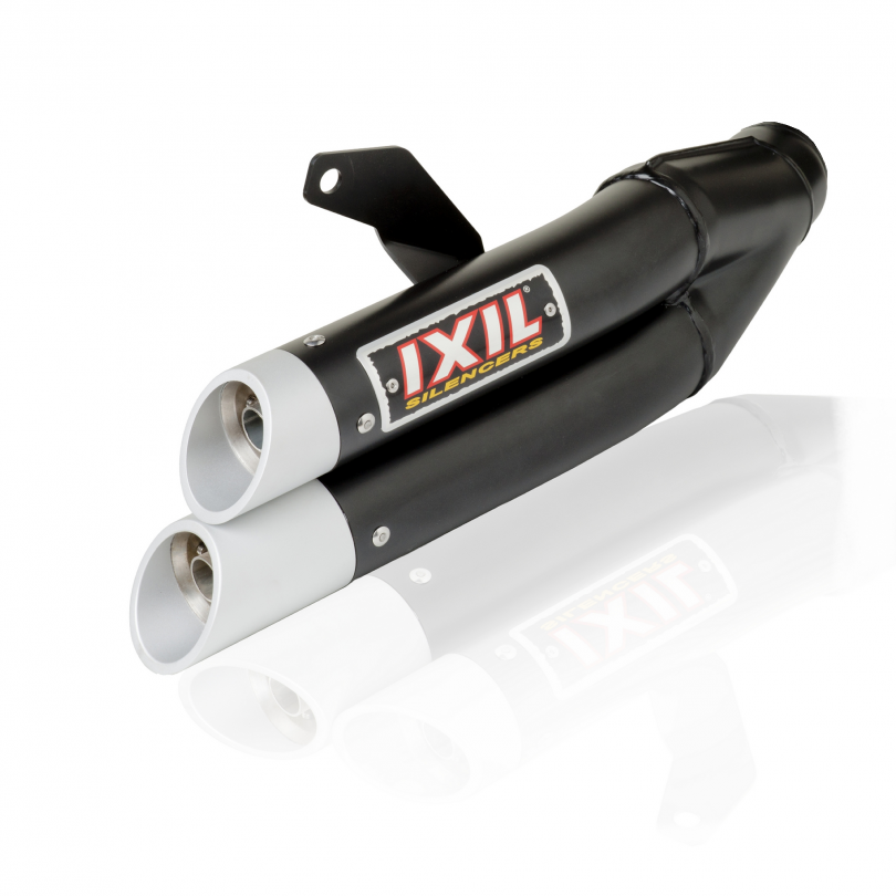 Ixil Hyperlow L3X Black Dual Exit Einddemper met E-keur Honda VFR 800 X Crossrunner 2011-2014 XH6368XB